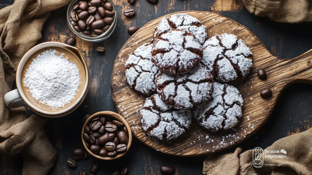 espresso crinkle cookies